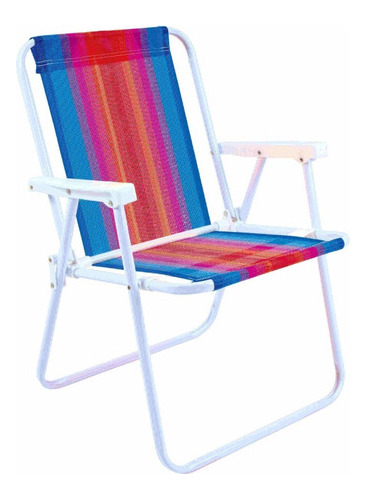 Cadeira De Praia Em Aço Cores Variadas 2101 Mor Cor Sortida