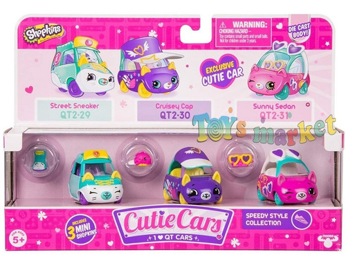 Cutie Cars Shopkins De Metal + 1 Figura Auto Original