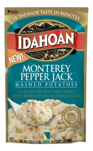 Idahoan Monterey Pepper Jack Mashed Potatoes Puré Papa 113g