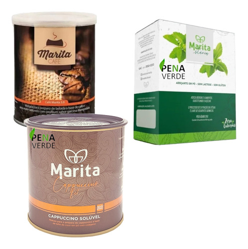 Kit Cappuccino + Café Marita Tradicional + Adoçante Marita