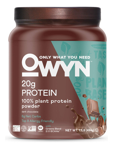 Owyn Only What You Need Protena En Polvo A Base De Plantas,