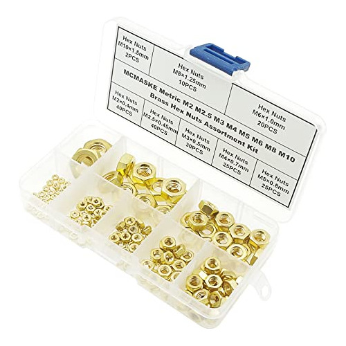 Surtido De Tuercas Hexagonales De Latón Mcmaske M2 M2.5 M4 M