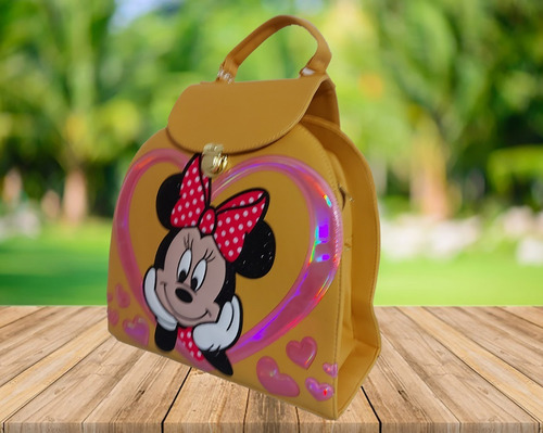Imagen 4 de 7 de Bonita Bolsa - Mochila Para Dama, De Disney (minnie Mouse)