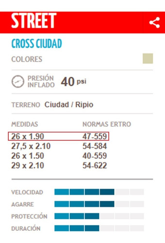 Imagen 5 de 8 de Cubiertas Rodado 26 Bicicleta Mtb Urbana Mas Camara Combo