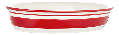 Plato Oval Rayas Navidad Lenox