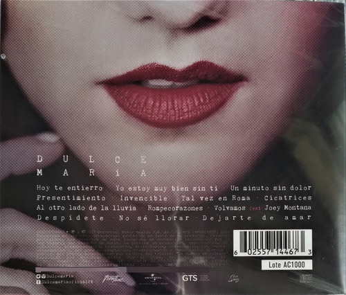 Cd Dulce Maria - Dm - Hoy Te Entierro Novo Orig Lacr Fábrica