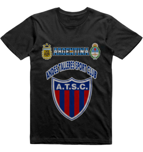 Remera Infantil Negra Andes Talleres Sport Club