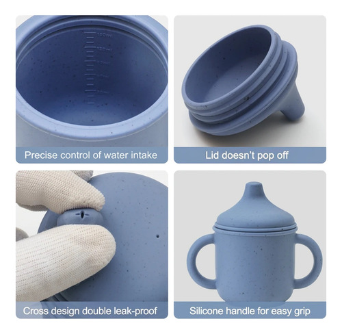 Bebé Aprendiendo A Beber Taza De Entrenamiento De Silicona