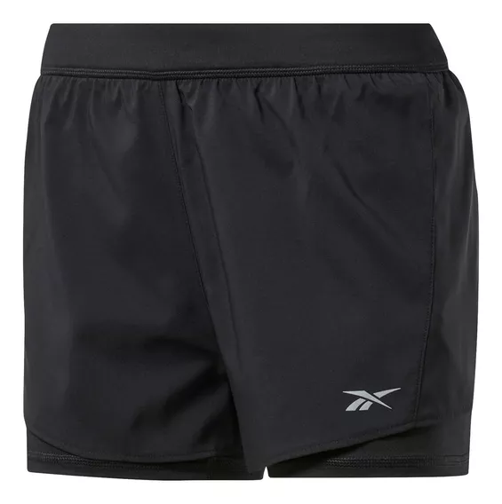 Short Reebok Re 2-in-1 Negro Mujer