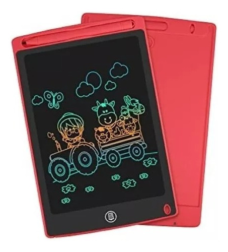 Pizarra Mágica Tablet Lcd 12 Escritura Color Digital Dibujo Color Rojo