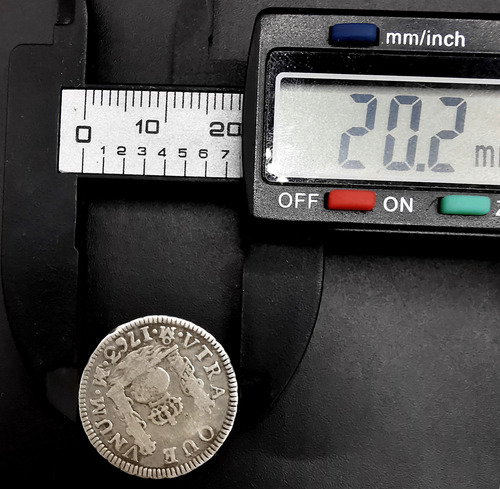 Moneda 1 Real Plata 1763 Columnaria