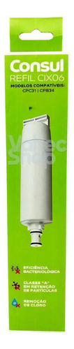 Filtro Refil Purificador Consul Cix06 Cpc31a Cpb34a Cpc31 Cor Branco