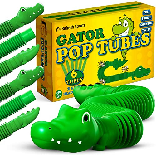 Pop Tubes Gator Pop Tube - Sensory Tubes Fidget Toy - D...