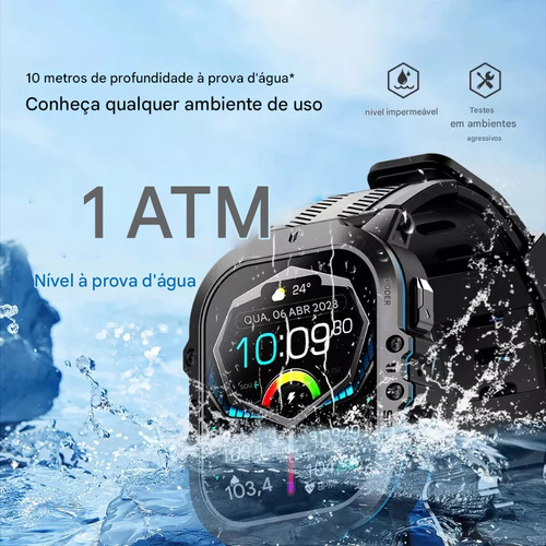 Reloj Inteligente Impermeable Lemfo C26 Con Llamada Bluetooth