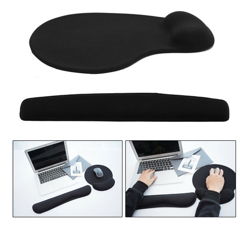 Apoya Muñeca Para Teclado Con Mouse Pad