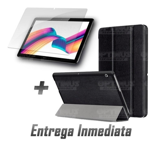 Kit Cristal Protector Vidrio Forro Tablet Para Huawei T5- 10