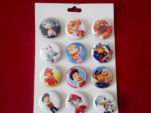 Imagem 1 de 1 de Cartela De Bottons Patrulha Canina | Broches | Pins