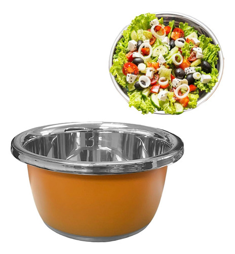 Bowl Metalico Ensaladera Posillo Bowl Ensalada Bowls 24cm