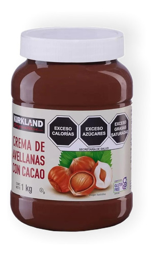 1 Bote De Crema De Avellanas Con Cacao Kirkland 1kg