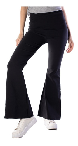 Pantalon Mujer Calza Oxford Palazzo Tiro Alto Cintura Frunce