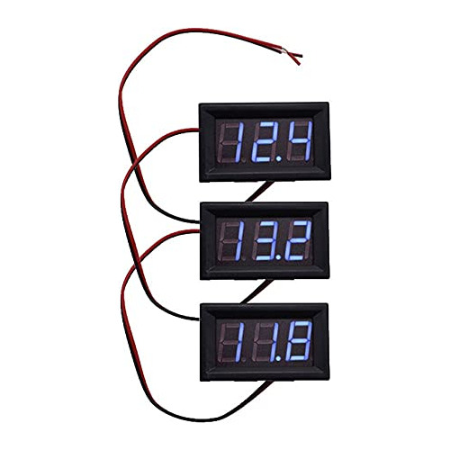 3pcs Blue Dc 0-30v Led 3-digital Display Voltage Meter ...