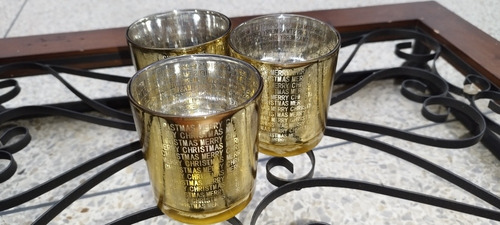 Imagen 2 de 2 de Juego De 3 Porta Velas