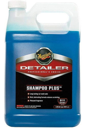 Meguiar D11101 Shampoo Plus, 1 Galón, Azul