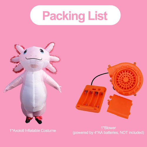 Axolotl Costume Adult Blow Up Axolotl Suit With A Blower Cos
