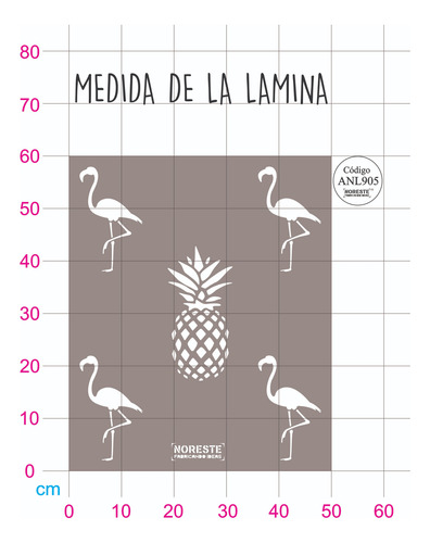 Stencil Flamenco Anana Pared Cuadro Tela Deco 50x60 Anl905
