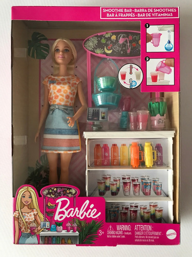 Barbie Smoothie Bar De Frappes Vitaminas Mattel 2020 Muñeca (Usado)