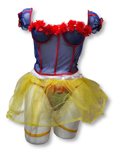 Lenceria De Princesas Sexy Conjunto Baby Doll Encaje Tanga