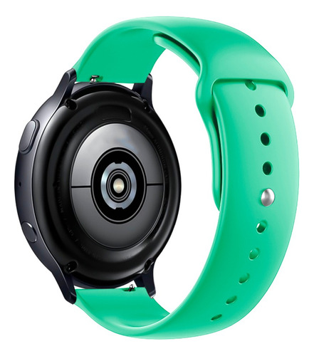 Pulseira Compatível Com Smartwatch Galaxy Active Amazfit Bip Cor Verde/água Largura 22 Mm