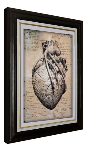 Quadro Leonardo Da Vinci Coracao Humano Clinica Medicina