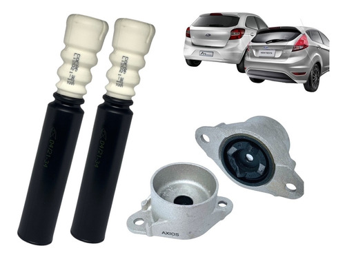 Kit Batente Coxim Traseiro New Fiesta 2010 A 2019 Novo Ka