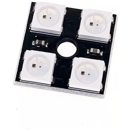 Módulo De Led Rgb X4 Bits Ws2812 5050 Enderçável P/ Arduino