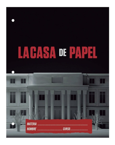 Asignaturas La Casa De Papel Caratulas Para Carpeta N°3 X6