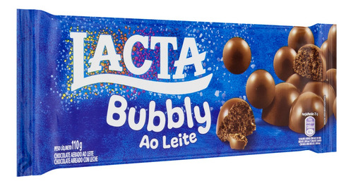 Chocolate ao Leite Aerado Bubbly Lacta pacote 110 g