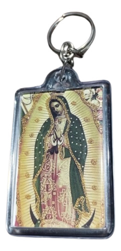 Virgen De Guadalupe Llavero De Acrílico Doble Imagen N 2 