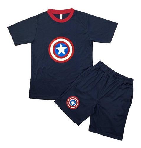 Pijama Algodón Hombre Pantalón Corto Manga Corta