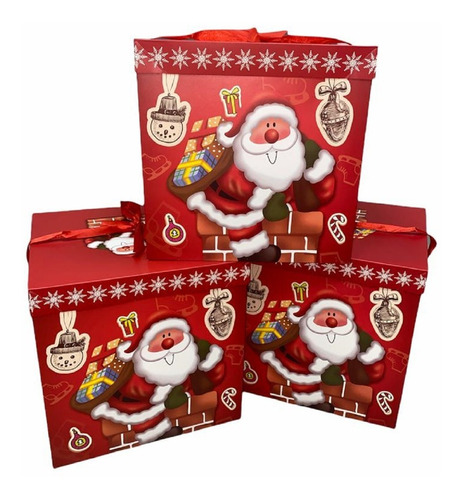 Pack 3 Caja De Regalo Navidad Cosas De Navidad Cajas Regalo 