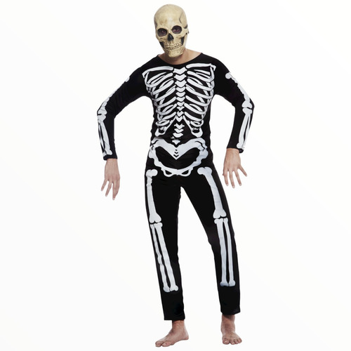 Disfraz De Muerte Calavera Scary Skeleton Halloween Fiesta