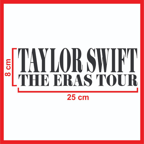 Calco Sticker Logo Taylor Swift The Eras Tour Auto Notebook