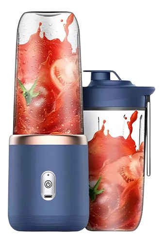 Mini Liquidificador 450ml Mixer Elêtrico Batedor Sheikeira Cor Azul