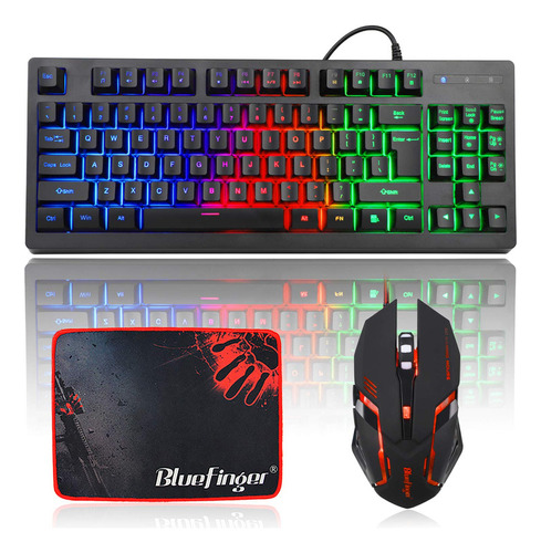 Teclado Gamer Combo De Teclado Para Juegos Rgb De 87 Teclas