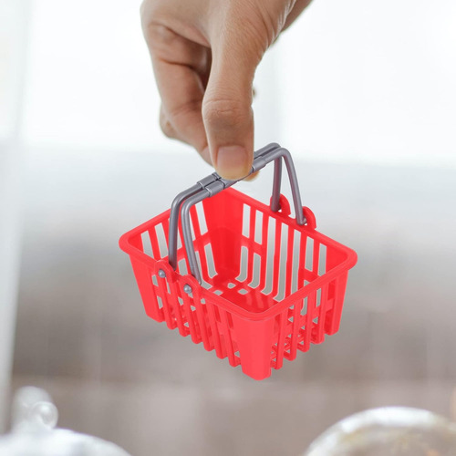 Toddmomy 10pcs Canastas De Compras De Casa De Muñecas Mini C