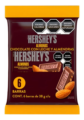 Hersheys Barra De Chocolate Y Almendras