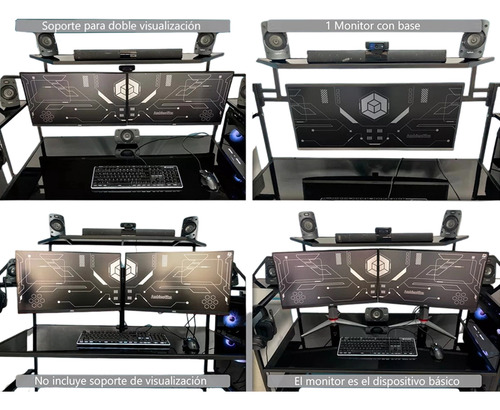 Mesa Para Computadora Deportes Electrónicos Con Estante Negro