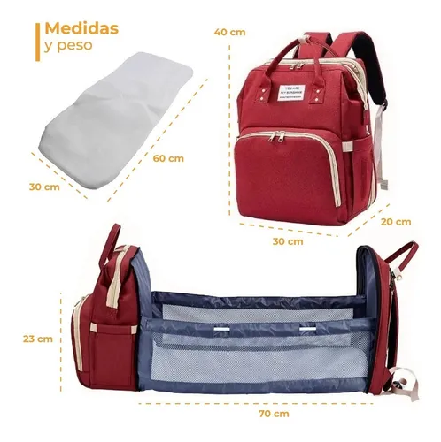 Pañalera mochila con cambiador new arrivals