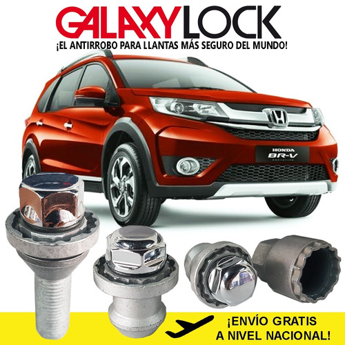 Tuercas Seguridad Honda Br-v Uniq Galaxylock Envío Gratis