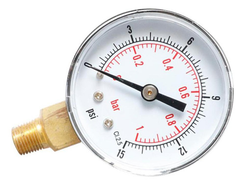 Manómetro, 1/8 Bspt , 0-15psi, 0-1bar, Adecuado Para
